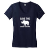 chubby unicorn Women's V-Neck T-Shirt