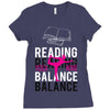 Reading Yoga Wine Balance Ladies Fitted T-Shirt