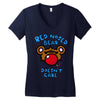 red nosed bear Women's V-Neck T-Shirt