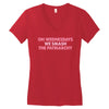 on wednesdays we smash the patriarchy Women's V-Neck T-Shirt