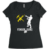 finger guns batle royal gaming Women's Triblend Scoop T-shirt