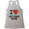 i love dirt track racing Racerback Tank