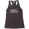 funny pick me up pub joke slogan Racerback Tank