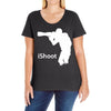 ishoot   camera photographer trained shooting funny gun photo gift tee Ladies Curvy T-Shirt