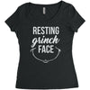 resting grinch face Women's Triblend Scoop T-shirt