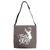 trophy wife deer Adjustable Strap Totes