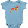 boxer flower Baby Bodysuit