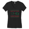 golden christmas Women's V-Neck T-Shirt