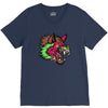 pink punk wolf V-Neck Tee