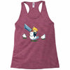 mighty hero atop a chicken Racerback Tank