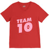 team 10 light pink V-Neck Tee