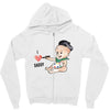 Cute Baby Painter's Dad Love Zipper Hoodie
