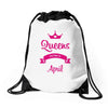 queens are born in april Drawstring Bags