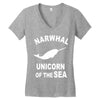 narwhals Women's V-Neck T-Shirt