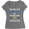 you can't buy happiness, but you can adopt a cat and that's pretty muc Women's Triblend Scoop T-shirt