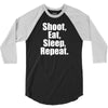 Eat Sleep Shoot Repeat 3/4 Sleeve Shirt
