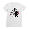 cat vs mouse Ladies Fitted T-Shirt