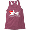 my cat is my valentine (2) Racerback Tank