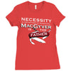 necessity is the mother Ladies Fitted T-Shirt