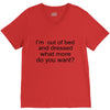 i'm oun of bed V-Neck Tee