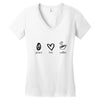 peace love coffee Women's V-Neck T-Shirt