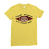 January Peeking Out Baby Boy Ladies Fitted T-Shirt