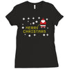 santa peeing merry christmas Ladies Fitted T-Shirt