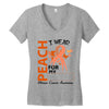 wear peach for  my [you can write any name] Women's V-Neck T-Shirt