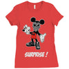 mickey mouse la face cachee en Ladies Fitted T-Shirt