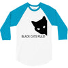 black cats rule 3/4 Sleeve Shirt