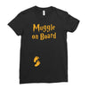 Muggle On Board Orange Ladies Fitted T-Shirt