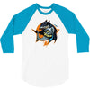 shark knight graphic 3/4 Sleeve Shirt