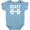 new beast dumbbell muscle Baby Onesie