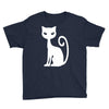white cat funny Youth Tee