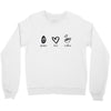 peace love coffee Crewneck Sweatshirt
