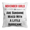 November Girls Throw Pillow