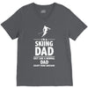 i'm a skiing dad   daddy V-Neck Tee