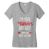 i'm your father's day gift mom says you're welcome, Women's V-Neck T-Shirt
