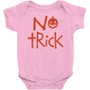 no trick pumpkin halloween Baby Onesie