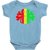 rasta skull and crossbones reggae dub club rave Baby Onesie