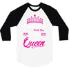 Celebrating With the 8th Birthday Queen 3/4 Sleeve Shirt