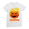 trumpkin funny donald trump pumpkin Ladies Fitted T-Shirt