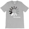 buffering  funny retro loading computer console fashion party T-Shirt