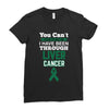 you can't scare or beat me i have been through liver cancer Ladies Fitted T-Shirt