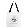 merry christmas ya filthy animal Tote Bags