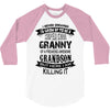 Super Cool Granny Of A Freaking Awesome Grandson 3/4 Sleeve Shirt