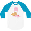 ice cream ghost 3/4 Sleeve Shirt
