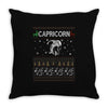 capricorn christmas ugly sweater Throw Pillow