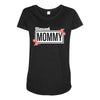 blessed mommy with flower white color Maternity Scoop Neck T-shirt