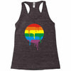 rainbow colored stripes dot running splashes Racerback Tank